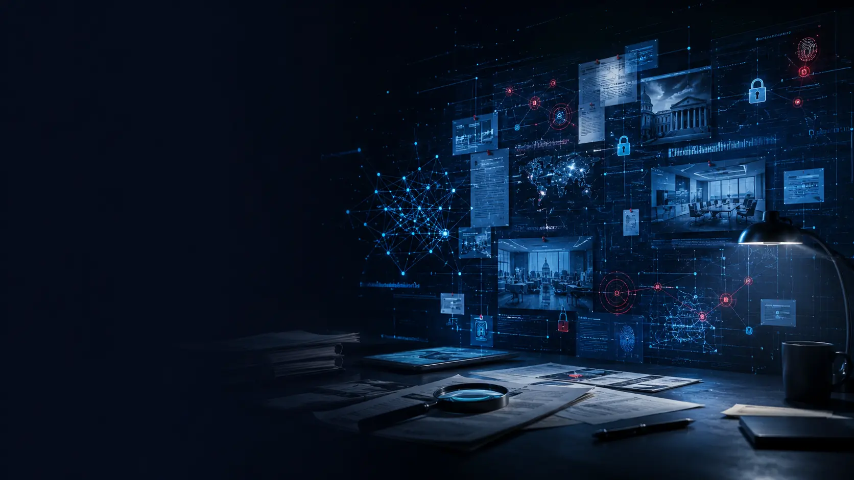 Technology evidence and regulatory signals connected across a research command center